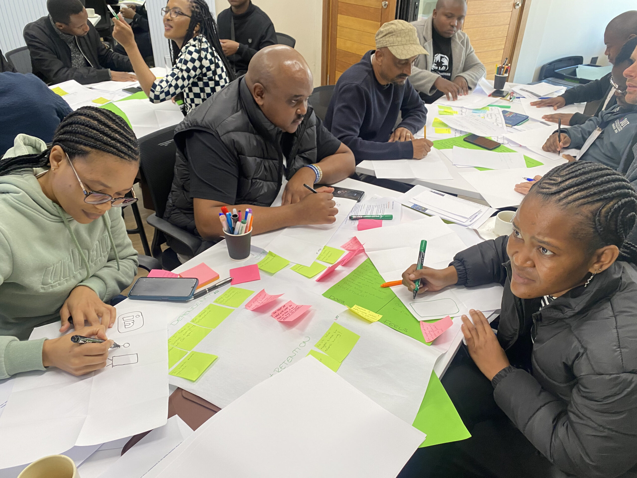 Group activity during the Design Thinking training programme